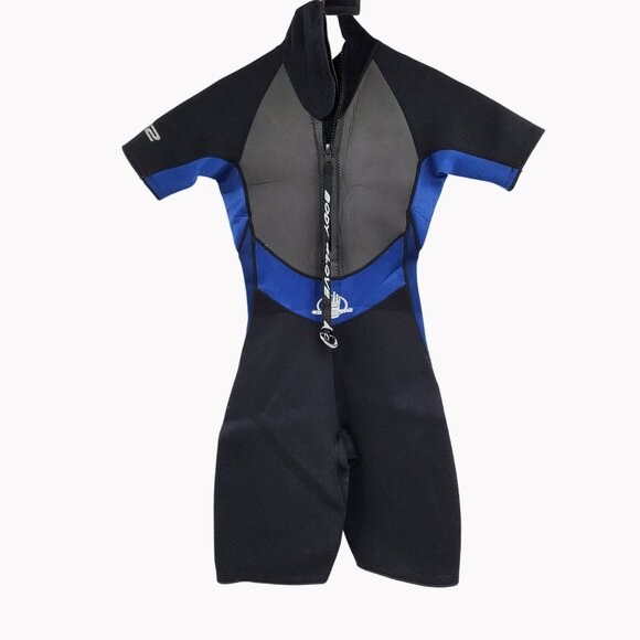 Body Glove Velocity Womens 9/10 Shorty Wetsuit 2mm Neoprene Black Blue - Picture 3 of 11